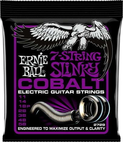 Ernie Ball Jeu De 7 Cordes Electric (7) 2729 Cobalt Power Slinky 11-58 - Cordes Guitare Électrique - Main picture