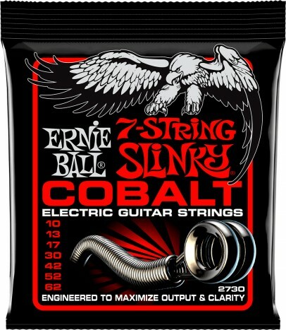 Ernie Ball Jeu De 7 Cordes Electric (7) 2730 Cobalt Skinny Top Heavy Bottom Sthb 10-62 - Cordes Guitare Électrique - Main picture