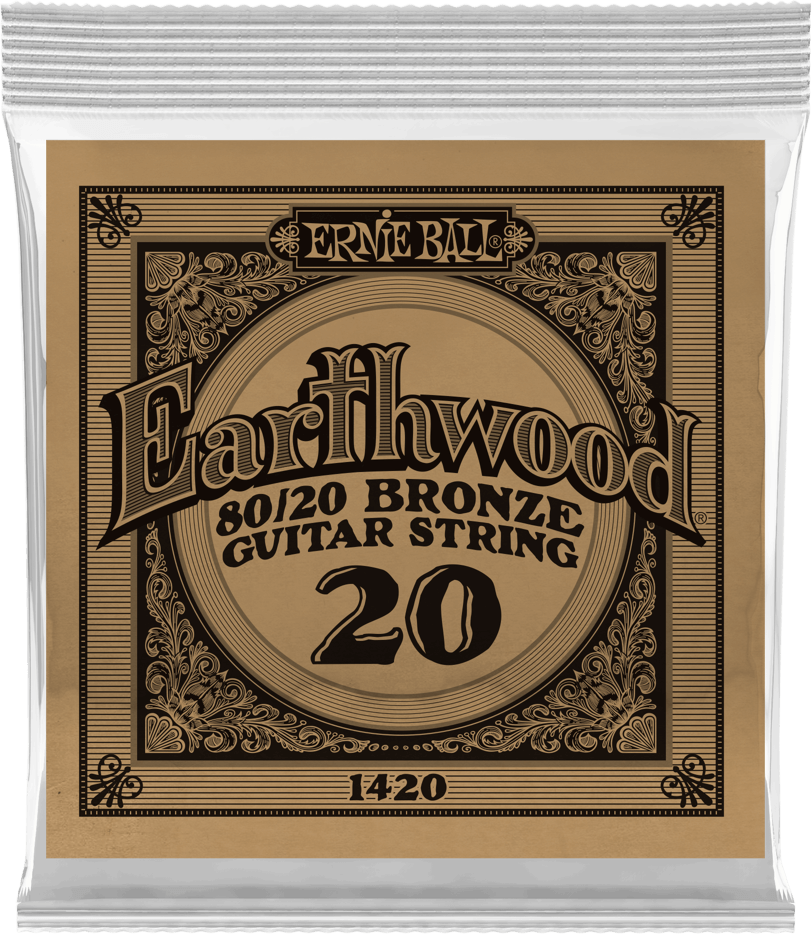 Ernie Ball Corde Au DÉtail Folk (1) Earthwood 80/20 Bronze 020 - Cordes Guitare Acoustique - Main picture