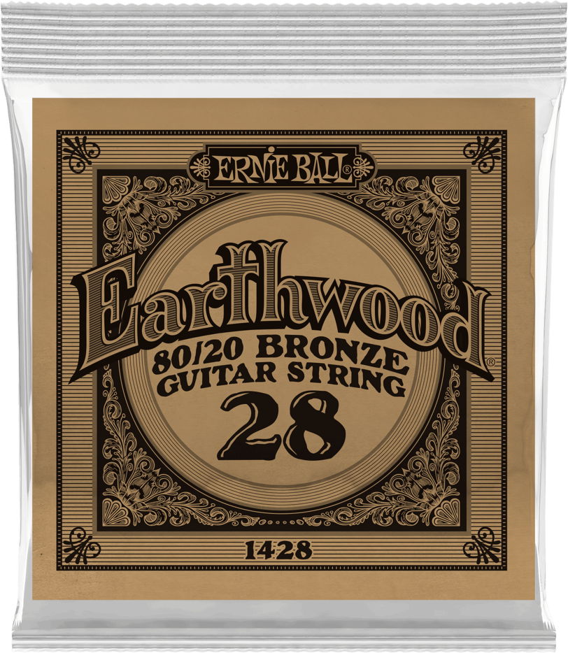 Ernie Ball Corde Au DÉtail Folk (1) Earthwood 80/20 Bronze 028 - Cordes Guitare Acoustique - Main picture