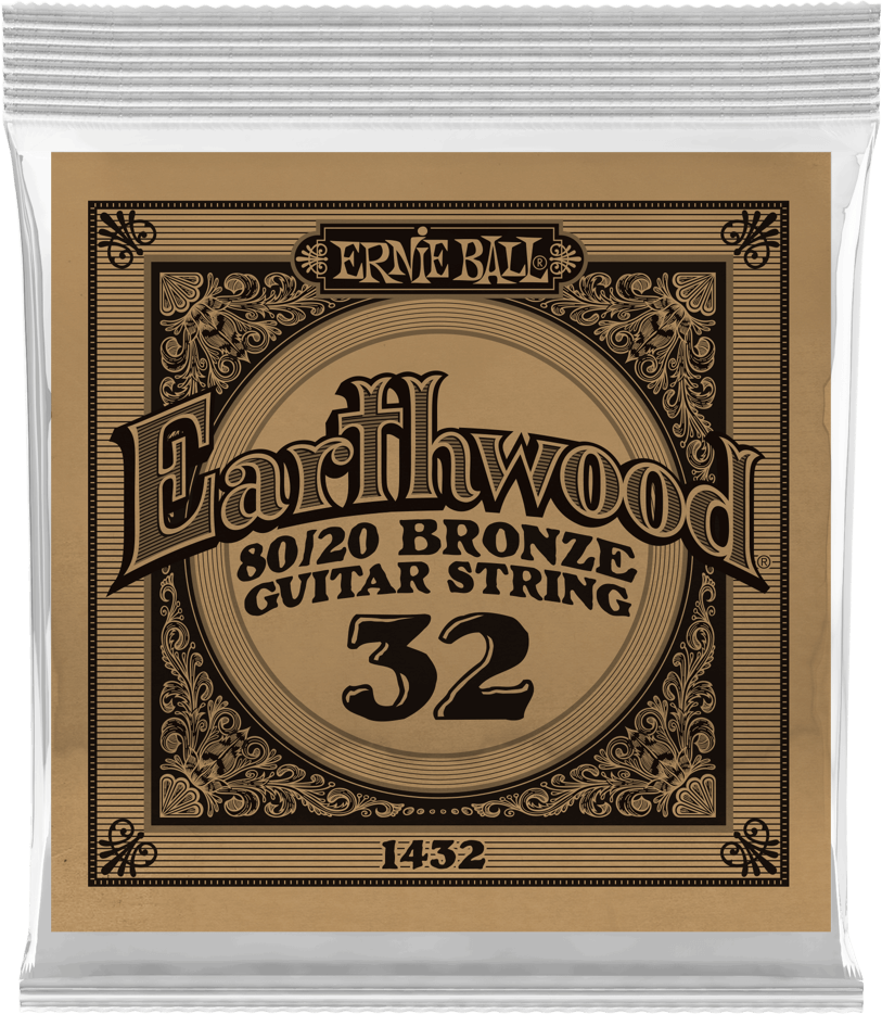 Ernie Ball Corde Au DÉtail Folk (1) Earthwood 80/20 Bronze 032 - Cordes Guitare Acoustique - Main picture