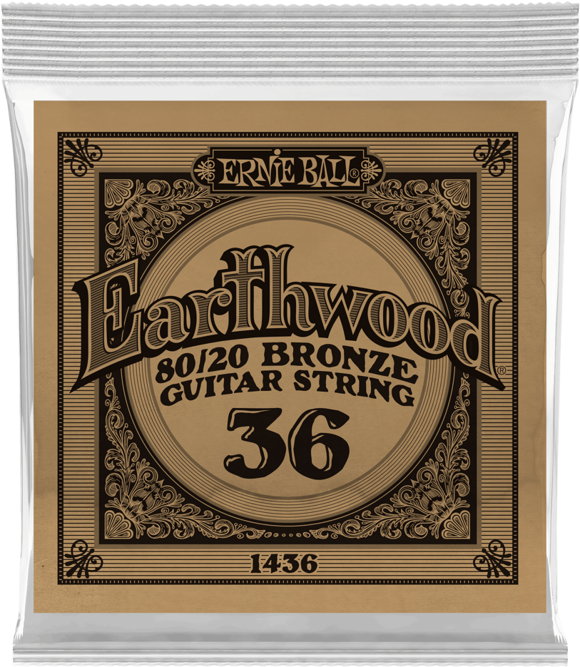 Ernie Ball Corde Au DÉtail Folk (1) Earthwood 80/20 Bronze 036 - Cordes Guitare Acoustique - Main picture