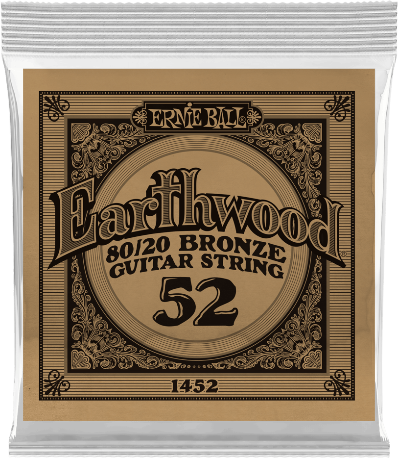 Ernie Ball Corde Au DÉtail Folk (1) Earthwood 80/20 Bronze 052 - Cordes Guitare Acoustique - Main picture