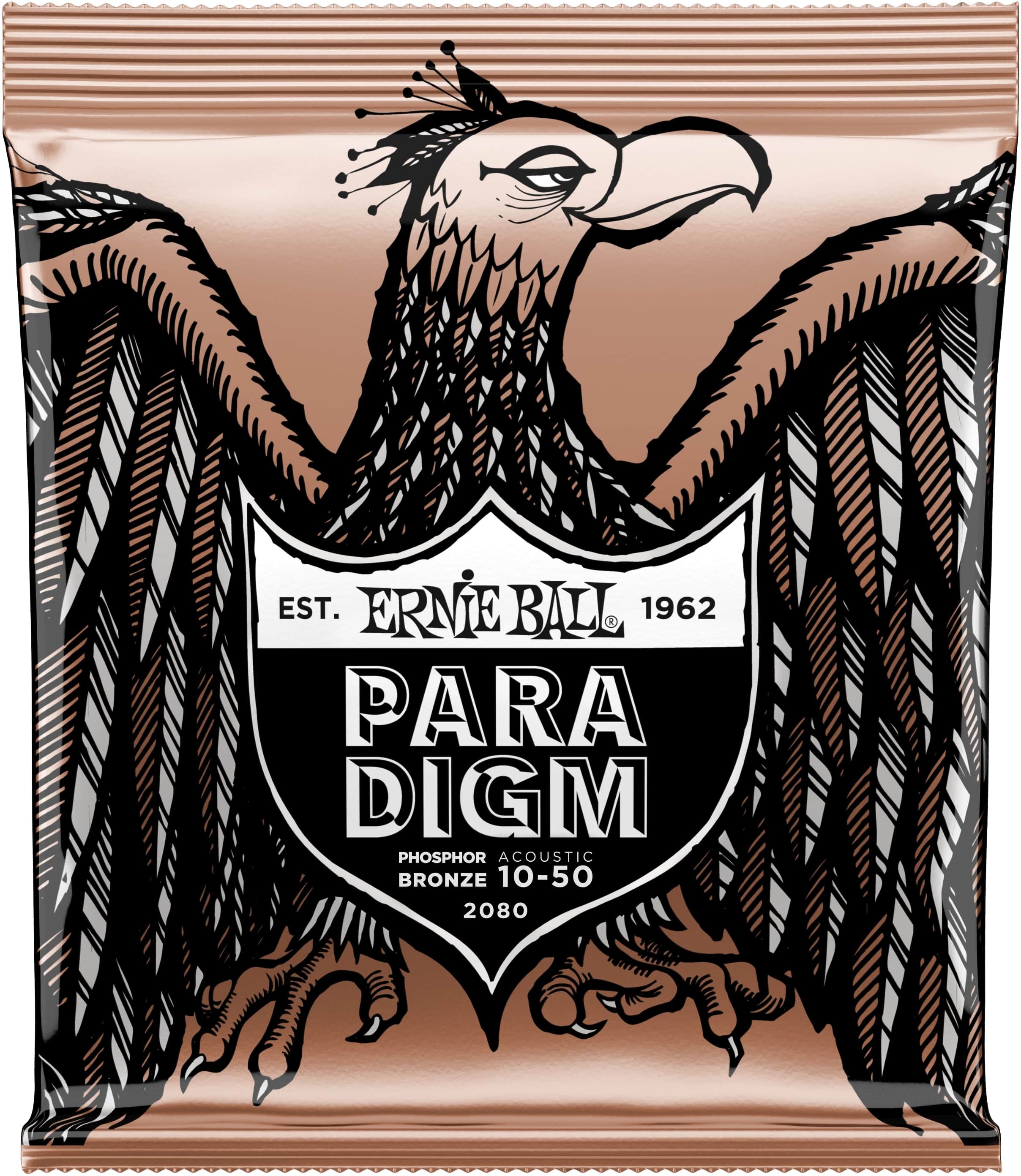 Ernie Ball Jeu De 6 Cordes Folk (6) 2080  Paradigm Phosphore Bronze Extra Light 10-50 - Cordes Guitare Acoustique - Main picture