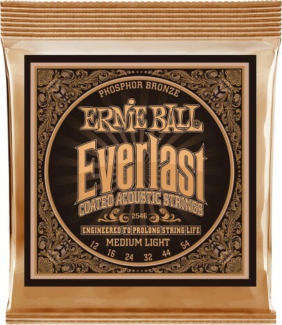 Ernie Ball Jeu De 6 Cordes Folk (6) 2546 Everlast Coated Phosphor Bronze Medium Light 12-54 - Cordes Guitare Acoustique - Main picture