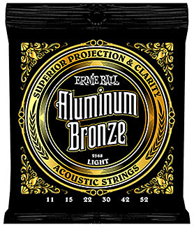 Ernie Ball Jeu De 6 Cordes Folk (6) 2568 Aluminum Bronze Light 11-52 - Cordes Guitare Acoustique - Main picture