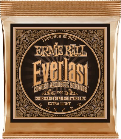 Ernie Ball Jeu De 6 Cordes Folk (6) 3150 Everlast Coated Phosphor Bronze Extra Light 10-50 - Cordes Guitare Acoustique - Main picture