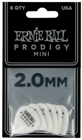 Ernie Ball Mediators Prodigy Sachet De 6 Blanc Mini 2mm - MÉdiator & Onglet - Main picture