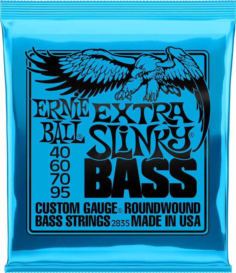 Ernie Ball P02835 Extra Slinky Nickel Wound Electric Bass 4c 40-95 - Cordes Basse Électrique - Main picture