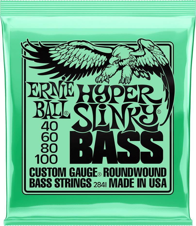 Cordes basse électrique Ernie ball P02841 Electric Bass 4-String Set Hyper Slinky Nickel Wound 40-100 - Jeu de 4 cordes