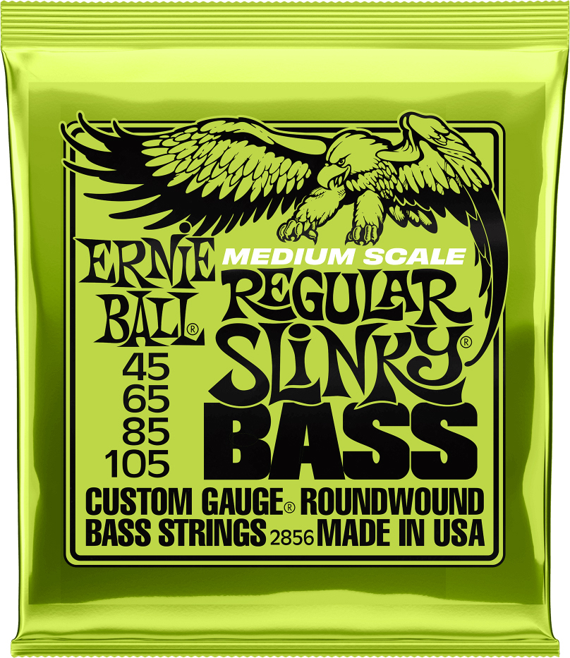 Ernie Ball P02856 Regular Slinky Nickel Wound Medium Scale Electric Bass 4c 45-105 - Cordes Basse Électrique - Main picture