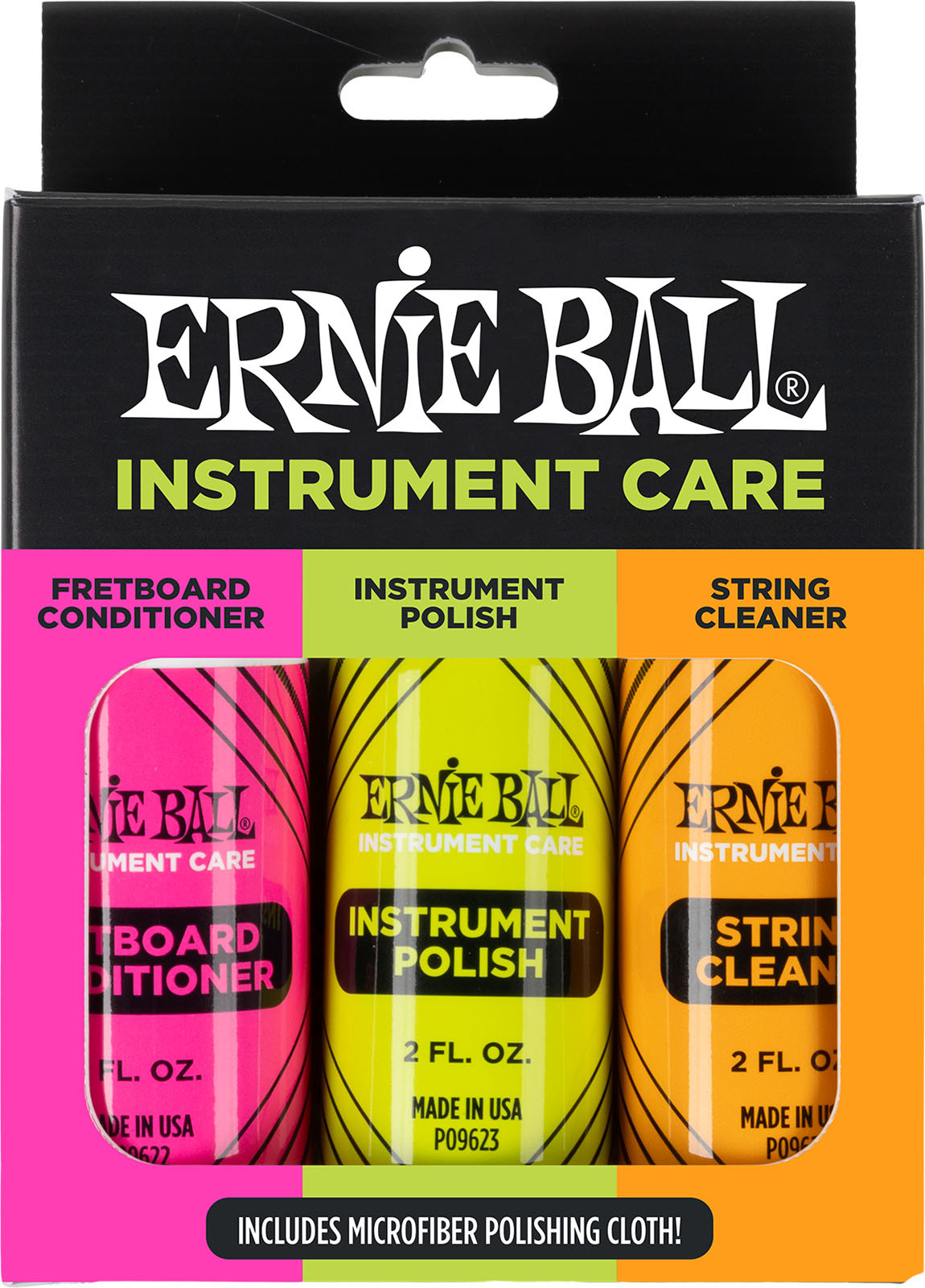 Ernie Ball Pack De 3 Produits Entretien Guitare + Microfibre - Entretien Et Nettoyage Guitare & Basse - Main picture
