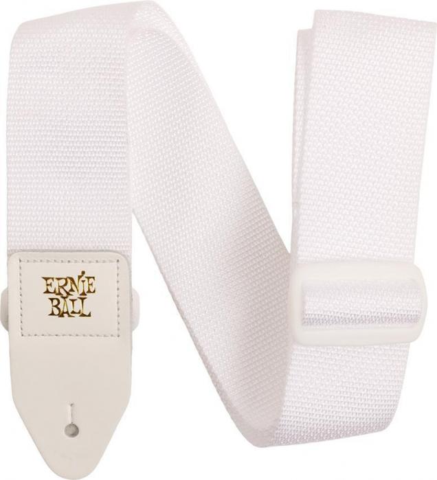 Sangle courroie Ernie ball Polypro 2-inches Guitar Strap - White & White