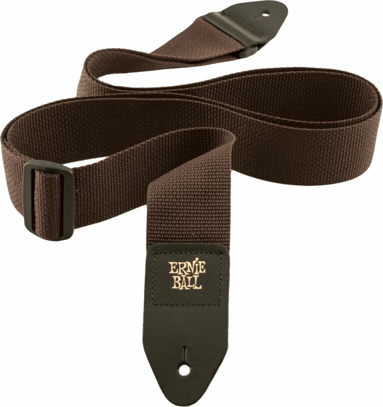 Ernie Ball Polypro Guitar Strap Brown - Sangle Courroie - Main picture