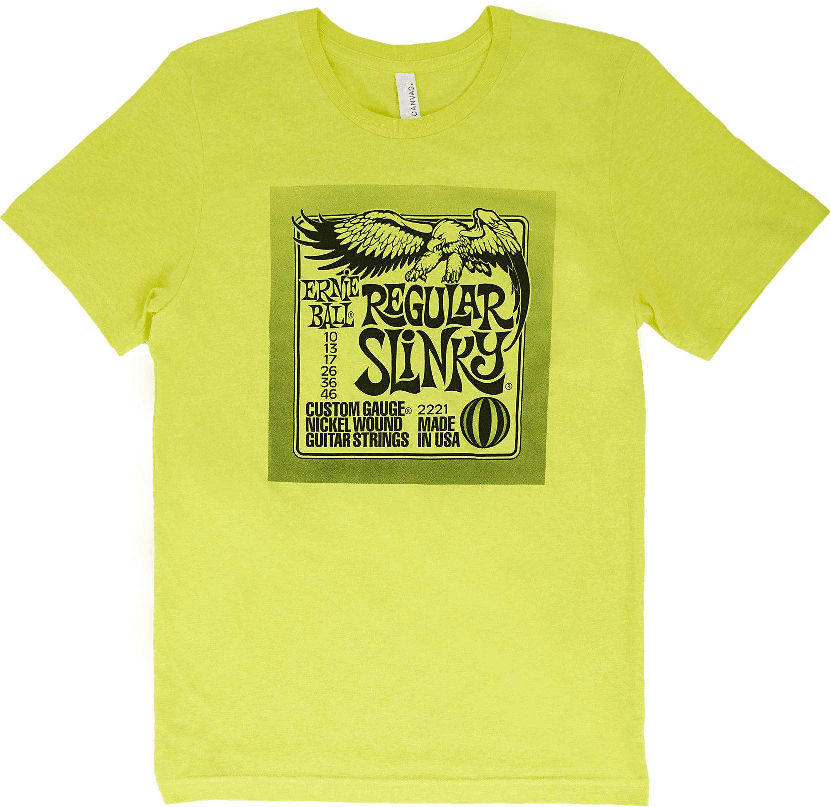 Ernie Ball Regular Slinky Neon Yellow - M - T-shirt - Main picture