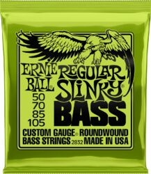 Cordes basse électrique Ernie ball Bass (4) 2832 Regular Slinky 50-105 - Jeu de 4 cordes