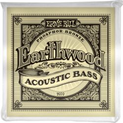Cordes basse acoustique Ernie ball Bass Acoustic (4) 2070 Earthwood 45-95 - Jeu de 4 cordes