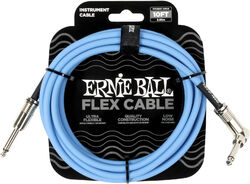 Câble Ernie ball Câbles instrument Flex jack/jack coudé 3m bleu