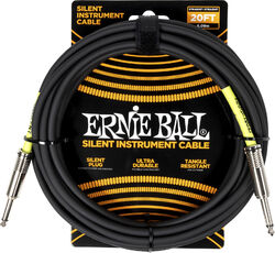 Câble Ernie ball Cable instrument classic Silent jack/jack 6m noir