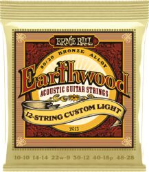 Cordes guitare acoustique Ernie ball EARTHWOOD 80/20 BRONZE - Jeu de 12 cordes