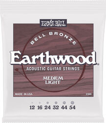Cordes guitare électrique Ernie ball Earthwood bell bronze medium light 12-54 - Jeu de 6 cordes