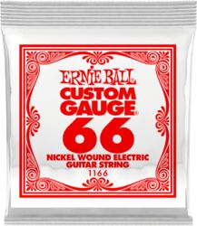 Cordes guitare électrique Ernie ball Electric (1) 1166 Slinky Nickel Wound 66 - Corde au détail