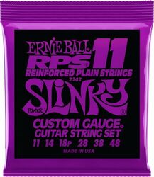 Cordes guitare électrique Ernie ball Electric (6) 2242 RPS Power Slinky 11-48 - Jeu de 6 cordes