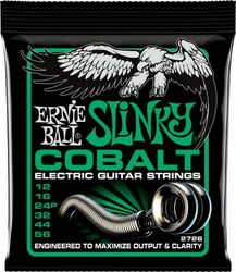 Cordes guitare électrique Ernie ball Electric (6) 2726 Cobalt Not Even Slinky 12-56 - Jeu de 6 cordes