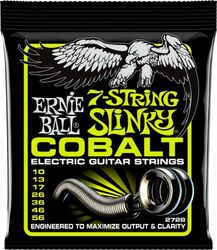 Cordes guitare électrique Ernie ball Electric (7) 2728 Cobalt Regular Slinky 10-56 - Jeu de 7 cordes