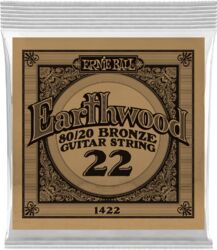 Cordes guitare acoustique Ernie ball Folk (1) Earthwood 80/20 Bronze 022 - Corde au détail