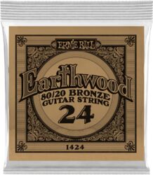 Cordes guitare acoustique Ernie ball Folk (1) Earthwood 80/20 Bronze 024 - Corde au détail