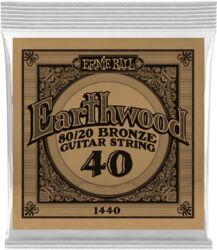 Cordes guitare acoustique Ernie ball Folk (1) Earthwood 80/20 Bronze 040 - Corde au détail