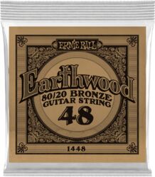 Cordes guitare acoustique Ernie ball Folk (1) Earthwood 80/20 Bronze 048 - Corde au détail