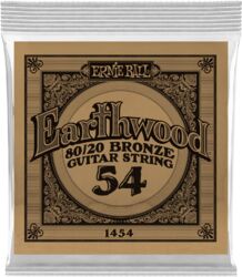 Cordes guitare acoustique Ernie ball Folk (1) Earthwood 80/20 Bronze 054 - Corde au détail