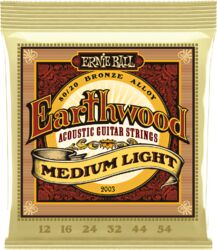 Cordes guitare acoustique Ernie ball Folk 2003 Earthwood 80/20 Bronze Medium Light 12-54 - Jeu de 6 cordes