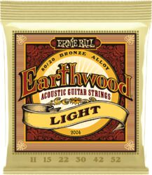 Cordes guitare acoustique Ernie ball Folk (6) 2004 Earthwood Light 2004 11-52 - Jeu de 6 cordes