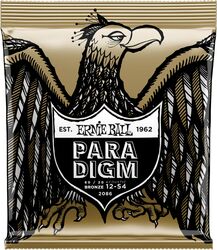 Cordes guitare acoustique Ernie ball FOLK (6) 2086 Paradigm 80/20 12-54 - Jeu de 6 cordes