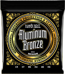 Cordes guitare acoustique Ernie ball Folk (6) 2564 Aluminum Bronze 13-56 - Jeu de 6 cordes