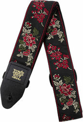 Jacquard Guitar Strap - Red Rose