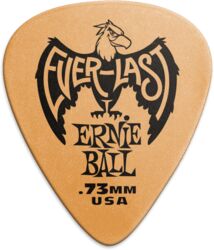 Médiator & onglet Ernie ball Everlast Sachet de 12 Orange 0,73mm