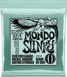 Cordes guitare électrique Ernie ball P02211 Electric Guitar 6-String Set Mondo Slinky Nickel Wound 10.5-52 - Jeu de 6 cordes