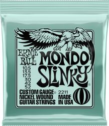 Cordes guitare électrique Ernie ball P02211 Electric Guitar 6-String Set Mondo Slinky Nickel Wound 10.5-52 - Jeu de 6 cordes