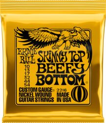 Cordes guitare électrique Ernie ball P02216 Electric Guitar 6-String Set Skinny Top Beefy Bottom Slinky NPS 10-54 - Jeu de 6 cordes