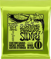 Cordes guitare électrique Ernie ball P02629 Electric Guitar 8-String Set Regular Slinky Nickel Wound 10-74