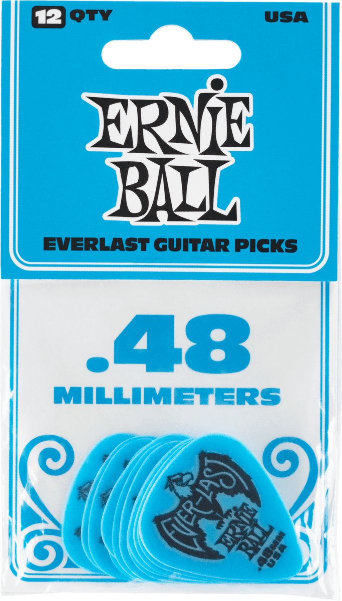 Ernie Ball Everlast Sachet De 12 Bleu 0,48mm - MÉdiator & Onglet - Variation 1