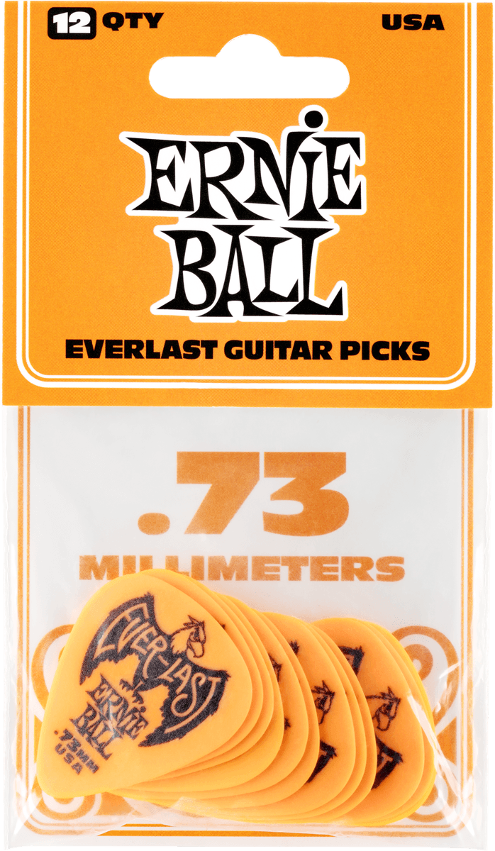 Ernie Ball Mediators Everlast Sachet De 12 Orange 0,73mm - MÉdiator & Onglet - Variation 1