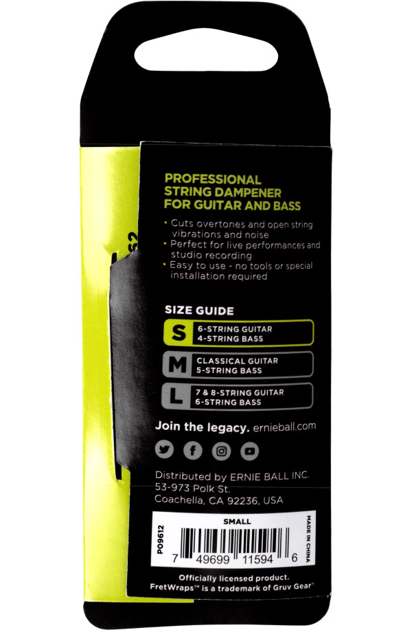 Ernie Ball Fretwrap String Muter Sm P09612 - Etouffoir Corde - Variation 1