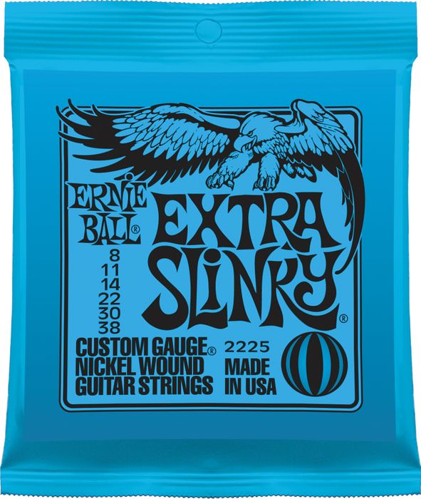 Ernie Ball Jeu De 6 Cordes Electric (6) 2225 Extra Slinky 08-38 - Cordes Guitare Électrique - Variation 1