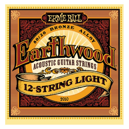 Ernie Ball Jeu De 12 Cordes Folk (12) 2010 Earthwood 80/20 Bronze Light 009-046 - Cordes Guitare Acoustique - Variation 1