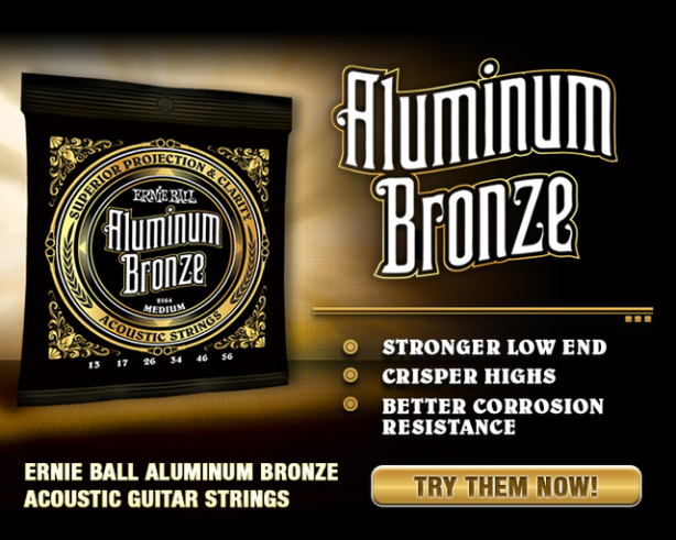 Ernie Ball Jeu De 6 Cordes Folk (6) 2570 Aluminum Bronze Medium Light 10-50 - Cordes Guitare Acoustique - Variation 4